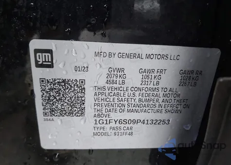 2023 Chevrolet Bolt Euv Fwd Lt from USA, damaged, VIN 1G1FY6S09P4132253